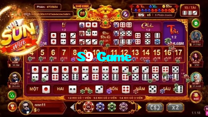 available types of S9 Game bet including pre-match live express and system bets